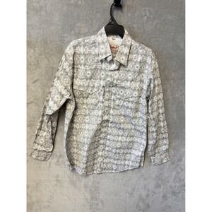 Rafter‎ C Cowboy Mens M Long Sleeve Button Down Shirt Geometric Print